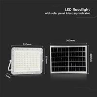 V-TAC VT-180W-W 7846 LED-schijnwerper, Zonne-energiemodule 20 W Neutraalwit Wit - thumbnail
