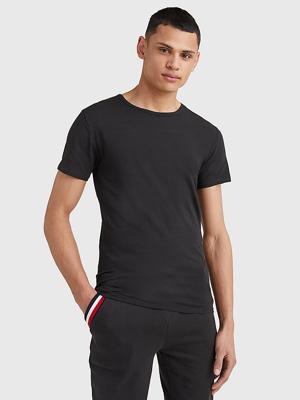 Tommy Hilfiger T-shirts O-hals stretch 3-pack zwart