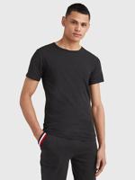 Tommy Hilfiger T-shirts O-hals stretch 3-pack zwart - thumbnail