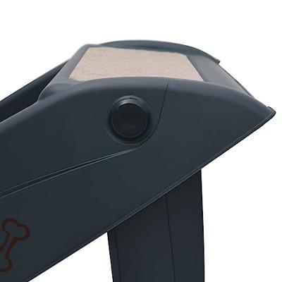 VidaXL Hondentrap 4 treden inklapbaar donkergrijs