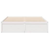 Bedframe zonder matras massief grenenhout wit 150x200 cm - thumbnail