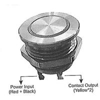 Renkforce RF-4707818 Belknop Met piëzo 1-voudig RVS, Blauw 24 V/0,3 A - thumbnail