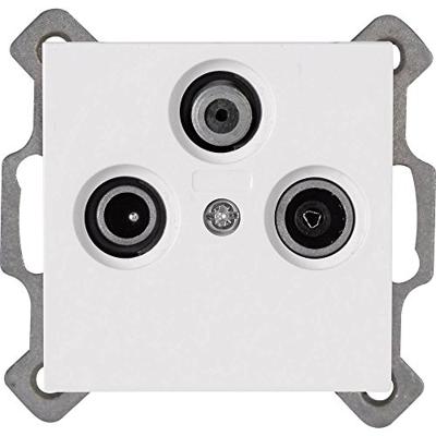 KOPP - Televisie/Radio/Satelliet Contactdoos - Wandcontactdoos Coax - Athenis HK07 - Inbouw - Helder Glans Wit
