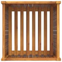 Plantenbak met voering 50x50x100 cm massief acaciahout - thumbnail