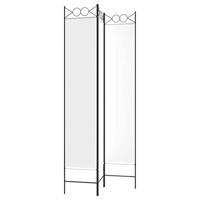 Kamerscherm met 3 panelen 120x220 cm stof wit - thumbnail