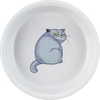 TRIXIE VOERBAK / WATERBAK BOZE KAT GRIJS 13 CM 250 ML - thumbnail