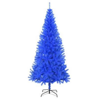 VidaXL Kunstkerstboom met standaard 210 cm pvc blauw