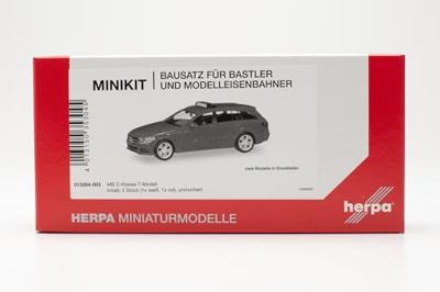 Herpa 013284-003 H0 Auto Mercedes Benz C-klasse combi met waarschuwingsbalk, rood en wit Herpa 013284-003 H0 Auto Mercedes Benz C-klasse combi met waarschuwingsbalk, rood en wit