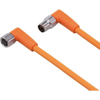 ifm Electronic EVT196 Verbindingskabel Aantal polen (sensoren): 4, 4 Stekker, haaks, Bus, haaks 0.3 m 1 stuk(s)