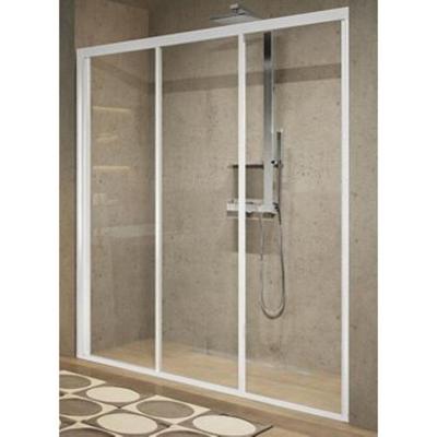 Novellini Lunes 2.0 schuifdeur 3-delig 3P 90/96x195cm chroom/helder LUN3P901K Novellini Lunes 2.0 schuifdeur 3-delig 3P 90/96x195cm chroom/helder LUN3P901K