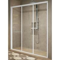 Novellini Lunes 2.0 schuifdeur 3-delig 3P 90/96x195cm chroom/helder LUN3P901K - thumbnail