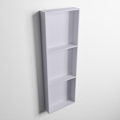 MONDIAZ EASY Nis 89,5x29,5cm in solid surface kleur Cale | Cale. 3 vakken geschikt voor in- of opbouw MONDIAZ EASY Nis 89,5x29,5cm in solid surface kleur Cale | Cale. 3 vakken geschikt voor in- of opbouw