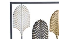Wanddecoratie DKD Home Decor Zwart Metaal Multicolour Modern Blad van een plant (35 x 2 x 90 cm) - thumbnail