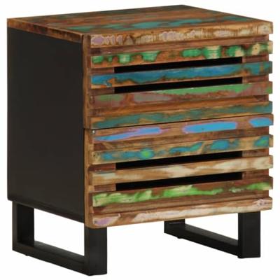Nachtkastjes 2 st 40x34x46 cm massief gerecycled hout - thumbnail