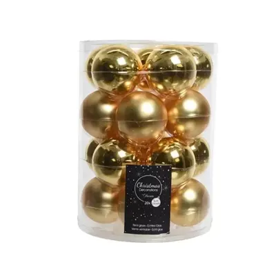 Kerstballen Glas Ø6cm Goud 20st