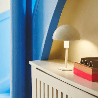 Tafellamp wit met E14 fitting en schakelaar Nordlux 'Ellen' 25 cm - thumbnail