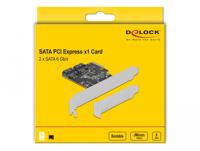 DeLOCK 2 port SATA PCI Express Card adapter - thumbnail