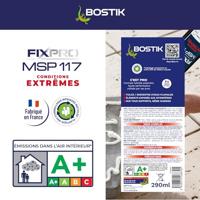 Kitlijm - BOSTIK - Fixpro MSP 117 - Extreme omstandigheden - Binnen/buiten - Wit - 290 ml koker - thumbnail