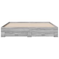 Bedframe met lades bewerkt hout grijs sonoma eiken 200x200 cm - thumbnail