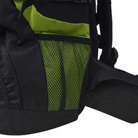 VidaXL Rugzak hiking xxl 75 l zwart en groen - thumbnail