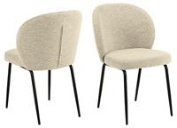 Sohome Eetkamerstoel 'Sophia' Bouclé, kleur Crème - thumbnail