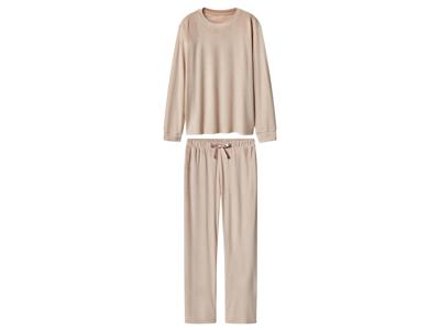 esmara Velours dames pyjama (Beige, S (36-38))