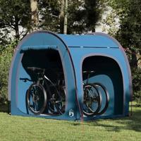 Fietstent met dak met opslag Blauw 218 x 156 x 180 cm - thumbnail