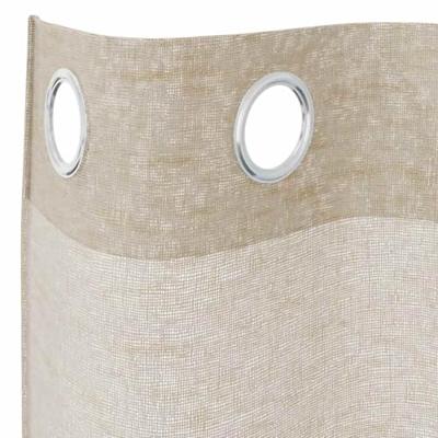 VidaXL Voile gordijn met gordijnen 2 pcs zand 245 x 140 cm polyester VidaXL Voile gordijn met gordijnen 2 pcs zand 245 x 140 cm polyester