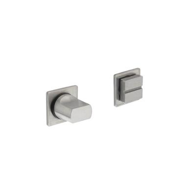 Intersteel Rozet vierkant met toilet-badkamersluiting zelfklevend minimalistisch 30x2,5mm - RVS