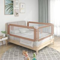 VidaXL Bedhekje peuter 150x25 cm stof taupe - thumbnail
