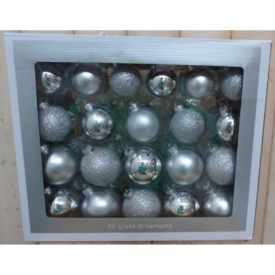 Kerstballen glas zilver 42 ballen - Warentuin mix Kerstballen glas zilver 42 ballen - Warentuin mix