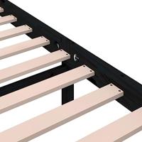 Bedframe massief hout zwart 140x190 cm - thumbnail