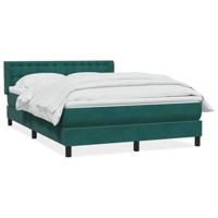 Boxspring met matras fluweel donkergroen 160x210 cm - thumbnail
