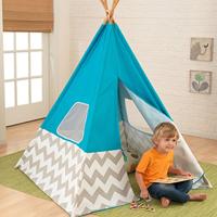 KidKraft 223 Luxe turquoise speelwigwam voor kinderen, 162 cm hoog, voor binnen en buiten - thumbnail