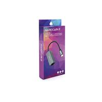 NANOCABLE 10.03.0406 Converter USB-C naar Gigabit Ethernet 10/100/1000 Mbps, aluminium, grijs, 15 cm - thumbnail
