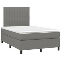 Boxspring met matras stof donkergrijs 160x200 cm - thumbnail
