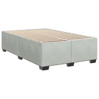 Boxspring met matras fluweel lichtgrijs 120x200 cm - thumbnail