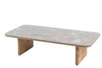 Lucas salontafel teak 120 x 60 x 30 cm Met keramiek terrazzo tafelblad 4SO 4SO - 4so - thumbnail
