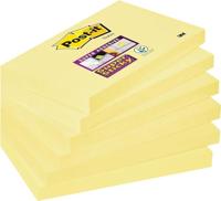 Post-it Super Sticky notes, 90 vel, ft 76 x 127 mm, pak van 6 blokken, kanariegeel - thumbnail