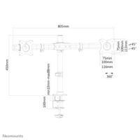 Monitorarm Neomounts DCB100 10-27" zwart - thumbnail