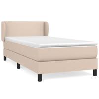 Boxspring met matras kunstleer cappuccinokleurig 80x200 cm - thumbnail