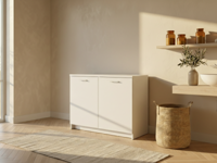 Kast met werkblad WASHING 2 deuren wit - thumbnail