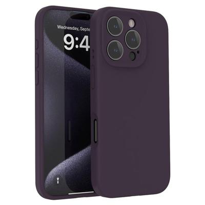 Lunso iPhone 16 Pro Max hoesje - Flexibel siliconen Backcover - Donkerpaars Lunso iPhone 16 Pro Max hoesje - Flexibel siliconen Backcover - Donkerpaars
