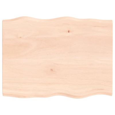 Tafelblad natuurlijke rand 80x60x2 cm massief eikenhout Tafelblad natuurlijke rand 80x60x2 cm massief eikenhout