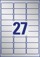 Etiket Avery L6011-20 63.5x29.6mm zilver 540stuk - thumbnail