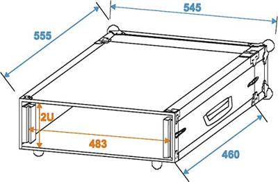ROADINGER Amplifier Rack PR-1, 2U, 47cm deep