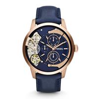 Horlogeband Fossil ME1138 Leder Blauw 22mm - thumbnail