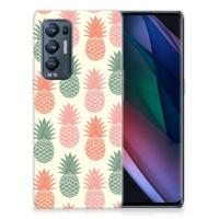 OPPO Find X3 Neo | Siliconen Case | Ananas - thumbnail
