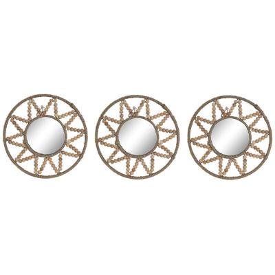 Set spiegels Home ESPRIT Natuurlijk Scandi 20 x 1 x 20 cm (3 Onderdelen) Set spiegels Home ESPRIT Natuurlijk Scandi 20 x 1 x 20 cm (3 Onderdelen)