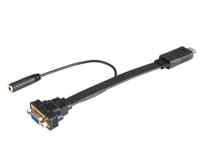 Akasa AK-CBHD18-20BK video kabel adapter 0,2 m HDMI Type A (Standaard) VGA (D-Sub) Akasa AK-CBHD18-20BK video kabel adapter 0,2 m HDMI Type A (Standaard) VGA (D-Sub)